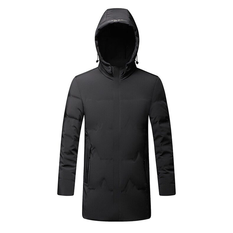 秋冬季中年羽绒服男可脱帽商务休闲中老年爸爸外套HPN68805-P300图片