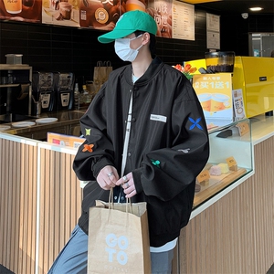 2023春季新款痞帅外套男高街潮牌港风宽松棒球服夹克JK0150-P60图片