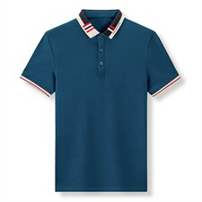 中青年夏季2022薄款男士短袖POLO衫透气丝光商务潮流半袖上衣P53，男装Polo衫，星座1105-3