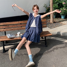 2025新款牛仔套装夏季无袖套装，女装套装/套裙，欧黛芙妮