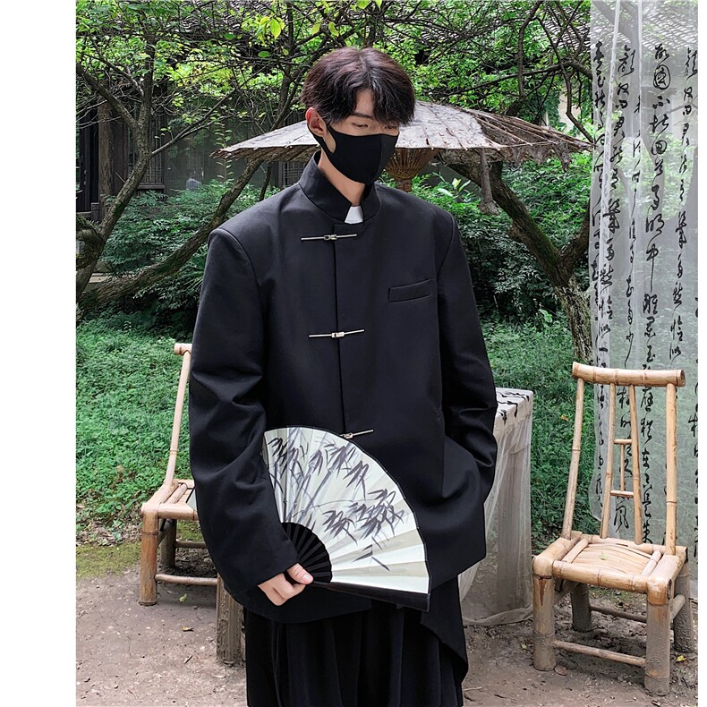 2025新中式金属搭扣设计西服男大码情侣西装外套XF77858P85控138,男装西服,星座227-7