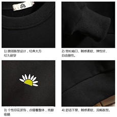 S6089-P35春季圆领卫衣男大码韩版宽松长袖外套男砖墙挂拍，男装卫衣，电商A040A