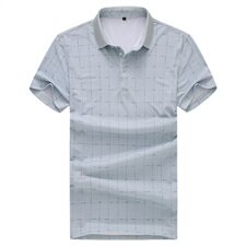 新款男士中年上衣翻领T恤短袖潮男老爸装短袖翻领257p45，男装T恤，星座1203