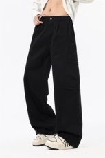 2026春季纯棉直筒休闲长裤男士宽松潮牌工装裤百搭裤K6650-P60，男装工装外套，星座610（原A335）