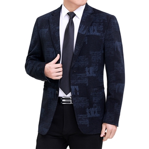 秋季新款男士西服外套商务休闲小西装单件上衣2022中年薄款便西图片