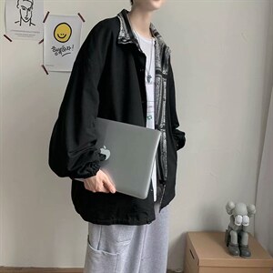 主推新款秋季工装外套男女街头宽松上衣bf两面穿夹克港风jk46-p60图片