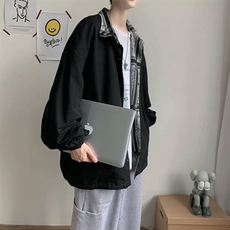 主推新款秋季工装外套男女街头宽松上衣bf两面穿夹克港风jk46-p60，男装夹克，星座1008-2