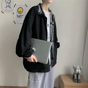 主推新款秋季工装外套男女街头宽松上衣bf两面穿夹克港风jk46-p60图片