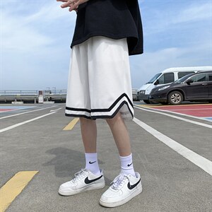 夏季港风2025新款男运动休闲直筒沙滩短裤D201-DM150-P30图片
