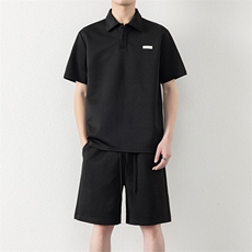 纯色二开TZ25305-特P55休闲运动套装男夏季新款短袖t恤短裤两件套，男装牛仔裤，电商D310B