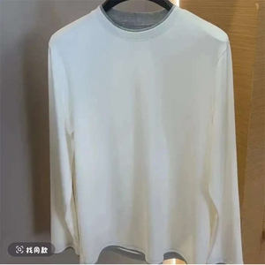 纯色简约男士圆领现货抖音内搭卫衣情侣上衣  t3-p38图片