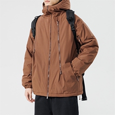 新款冬季日系机能风连帽工装潮流棉衣外套情侣百搭MY9087-P100，男装棉衣，电商A128