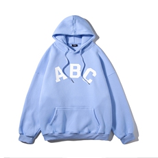 白底秋季新款潮流个性印花休闲宽松连帽卫衣W295P40控58，男装卫衣，电商A247-1