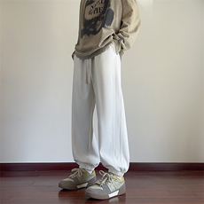秋季现货宽松纯色束脚垂感二开休闲裤男DSA157B-K9796-P40，男装休闲裤，电商A157B