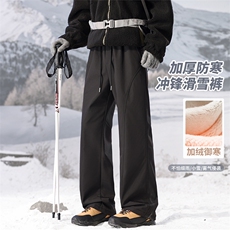 冲锋滑雪裤加绒加厚休闲裤防水户外登山裤男5D2116-TP25不，男装卫衣，电商A102