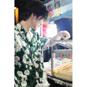 夏威夷碎花短袖衬衫男夏季衬衣港风休闲痞帅上衣男生印花 C3609图片