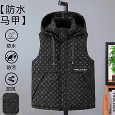 秋冬新款棉马甲潮流商务印花活帽防水涂层三防马甲313B-HL618-P65，男装背心/马甲，星座313B