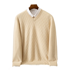 羊绒系列百搭潮流绅士青春柔软舒适V领羊绒衫，男装羊绒套衫，牧雅羊绒