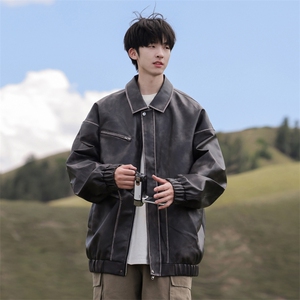 外景机动皮夹克 品质皮衣A406 JK8663 P115图片