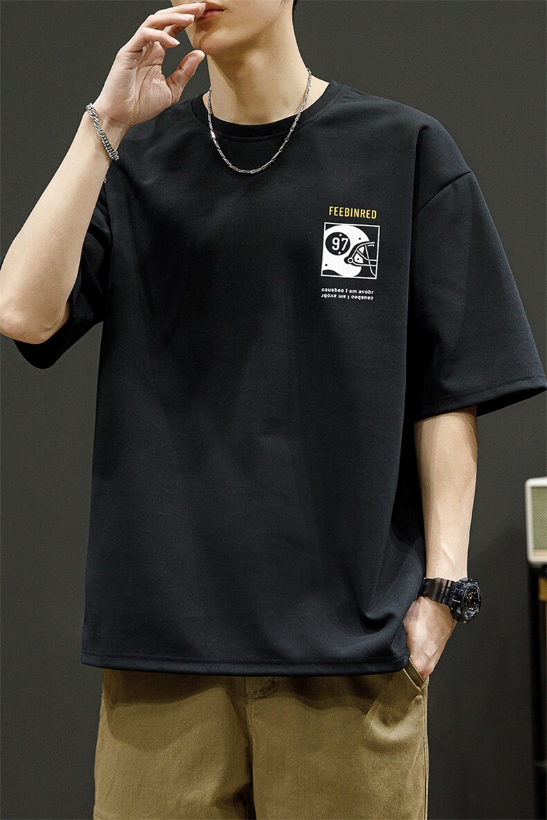 2023男夏季宽松休闲百搭T恤T6887小码P22大码P25,男装T恤,星座914