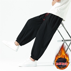 冬季加绒加厚禅修居士服僧侣灯笼裤风亚麻裤休闲长裤TP35，男装卫衣，星座225-1