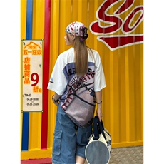 网图有货夏季美式复古球衣短袖T恤男女休闲运动v领上衣A604-P28，男装T恤，星座1505