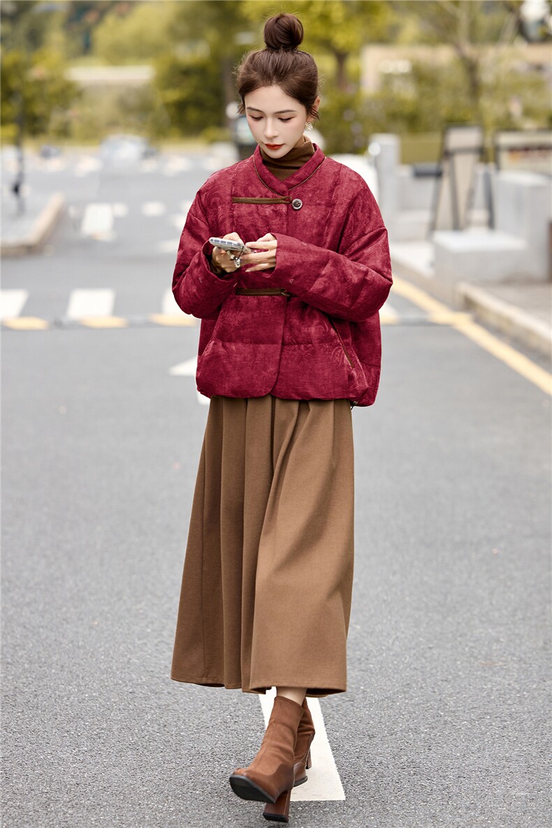 新中式羽绒服女2025冬季新款巨好看的高端洋气狐狸毛保暖外套,女装羽绒服,关键词