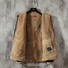 大码冬季皮毛一体男加绒加厚外套Z131大货主推，男装夹克，电商D308