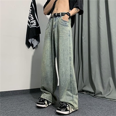 阔腿牛仔裤ins长裤慵懒潮夏季原宿青春流行潮新款百搭男RK331-P47，男装牛仔裤，星座412