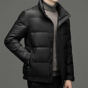 CAH9316钱塘2020-2冬季厚款时尚休闲简约立领中年男士羽绒服P240图片