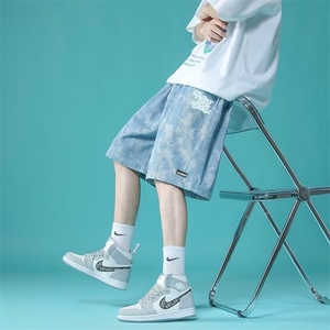 短裤男夏季冰丝薄款花短裤宽松休闲青少年五分速干沙滩裤 DK236图片
