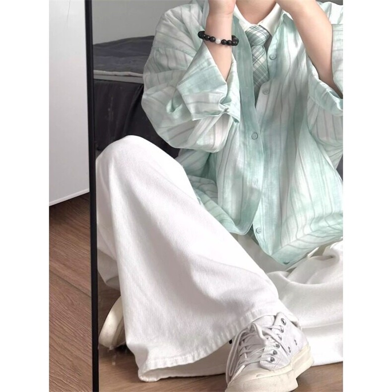杭州现货青春流行新款气质休闲长袖ins衬衫尖领潮百搭男拼色潮图片