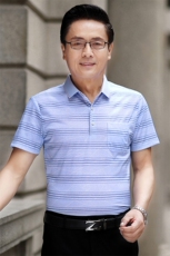 爸爸夏装短袖T恤男中年男士POLO衫中老年人男装爷爷衣服冰丝半袖，男装T恤，电商B212（原钱塘6029）