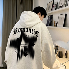 潮牌欧美街头卫衣男款春秋2025新款情侣宽松重磅oversize连帽外套，男装卫衣，电商A486