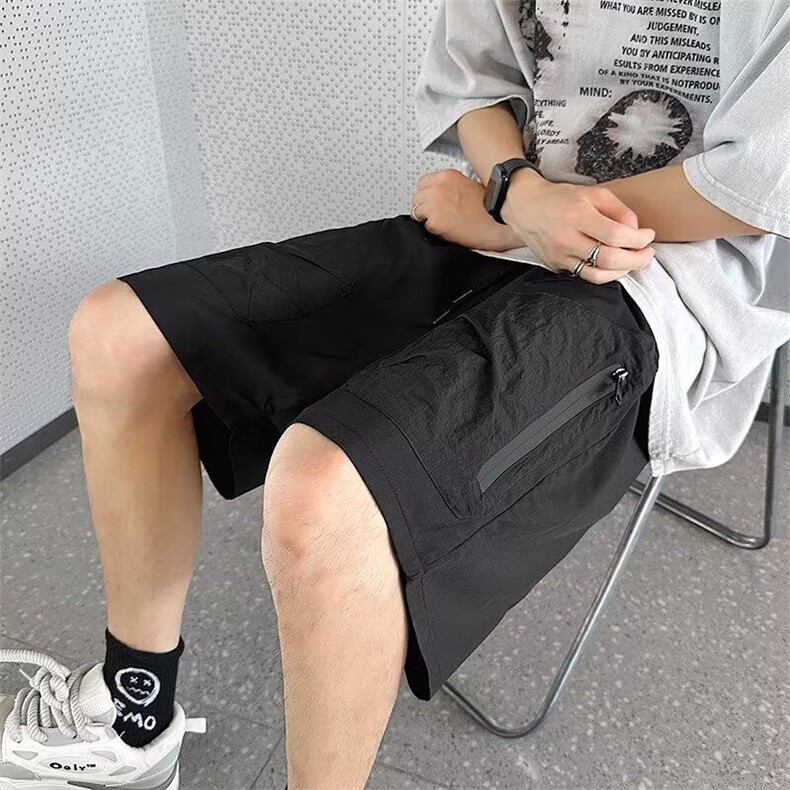 休闲短裤时尚潮牌休闲裤夏季男宽松型潮流纯色KK246-P36,男装牛仔裤,星座911-3