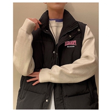 美式设计感字母棉服马甲新款时尚马甲外穿秋冬男外套MJ024P48，男装棉衣，星座1013-5