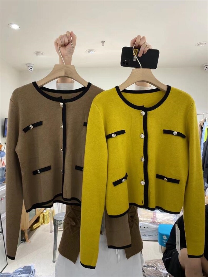 秋冬新款小香毛衣开衫，女装针织衫/毛衣，UPUP