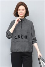 2022秋款条纹时尚休闲卫衣显瘦百搭长袖上衣，女装卫衣/绒衫，鑫鑫格