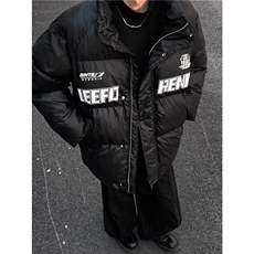 美式皮棉服男美式高街皮棉衣立领面包服棉袄冬季宽松加厚保暖p98，男装棉衣，电商C307