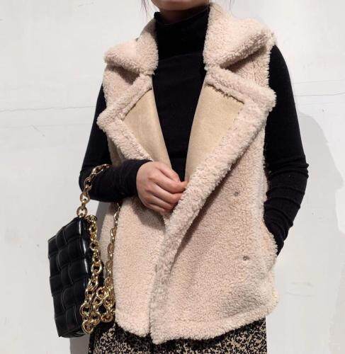 【】皮毛一体马甲 mLXL，女装马夹，FUMEI赋美