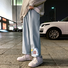 K43137-P25加绒款-P35休闲裤男士大码宽松九分运动裤男裤男直筒，男装休闲裤，电商A040