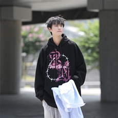 B266-FG01-P5023秋季新款宽松休闲情侣oversize潮流套头卫衣，男装卫衣，星座B257-1