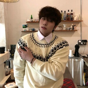 staythenight费尔岛绞花毛衣男款秋季慵懒风针织衫设计感小众线衫图片