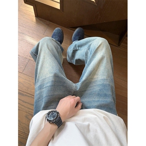 黄泥染牛仔裤男 M-4XL 直播品质 P65控88图片