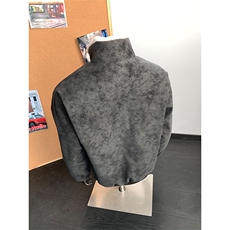 冬季立领PU皮棉衣仿兔毛加绒保暖棉衣9170-P80特，男装棉衣，电商B380（原B361）