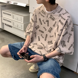 印花字母T恤 男女同款 917-1 T80 P28图片