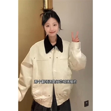 现货得物二开复古外套古着vintage哈灵顿底特律夹克JK1292-P105，男装夹克，星座1103-3