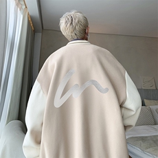 摇粒绒棒球服男大码开衫卫衣男夹克BF86280-P65，男装夹克，电商A040