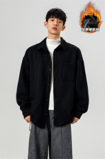 高克重雪尼尔复合450g鱼骨纹银狐绒夹克外套J5268J加绒-特P48控88，男装夹克，电商A001-1