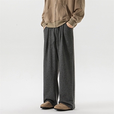 8XL-M特大码工装加绒裤男纯色宽松裤卫裤休闲基础款K995P65，男装休闲裤，电商D206-1